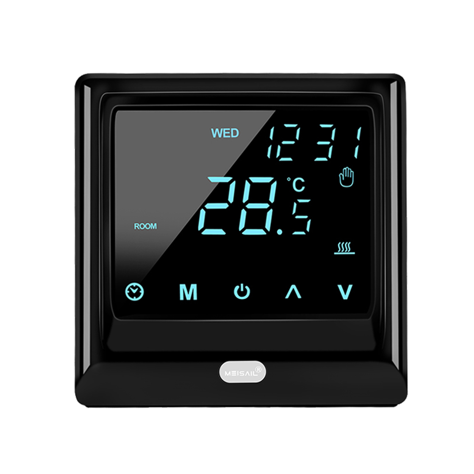 Wi-Fi Smart Thermostat 16A Digital Temperature Controller APP Remote Control Weekly Circulation Programmable Electric Underfloor Heating with Large LED Touch Screen for Home School Office Hotel