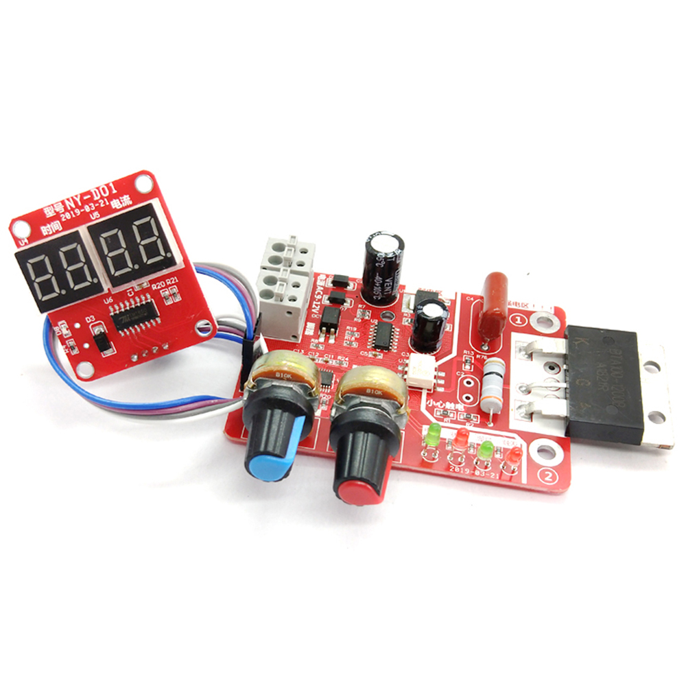 100A Spot Welding Machine Control Board Adjustable Time Current Digital Display Welder Transformer Controller Board