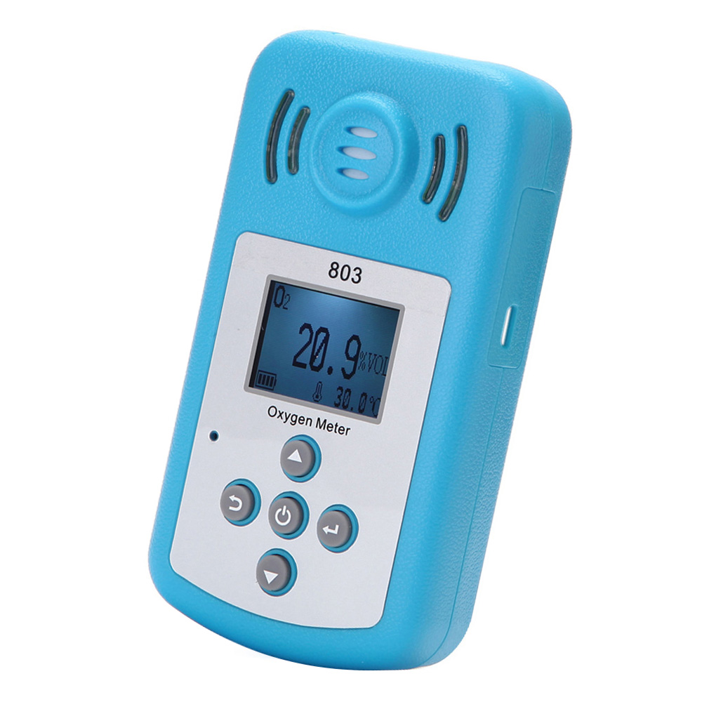 Oxygen Meter Portable Oxygen(O2) Concentration Detector with LCD Display and Sound-light Alarm