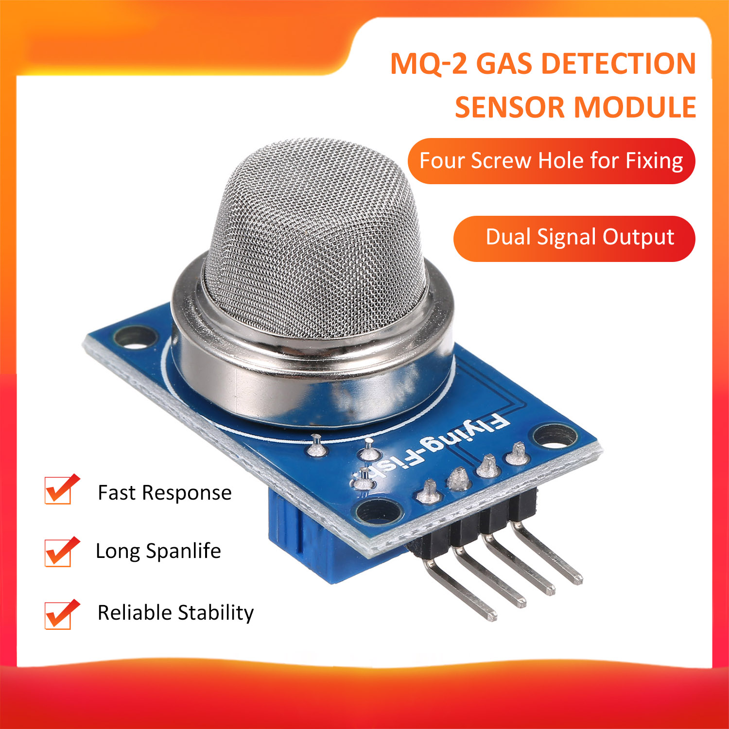 Smoke Gas Sensor Module MQ-2 LPG Propane Methane Sensor Hydrogen Smoke Gases Detects Module