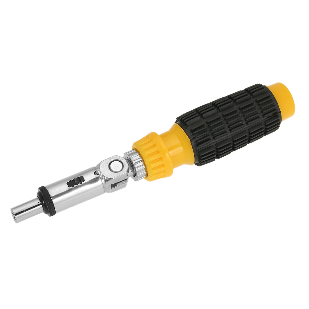 Quick-change Ratcheting Screwdriver 1/4 Inch Magnetic Ratchet Screwdriver 5 Positions Bits Holder Sturdy Ratchet Tool