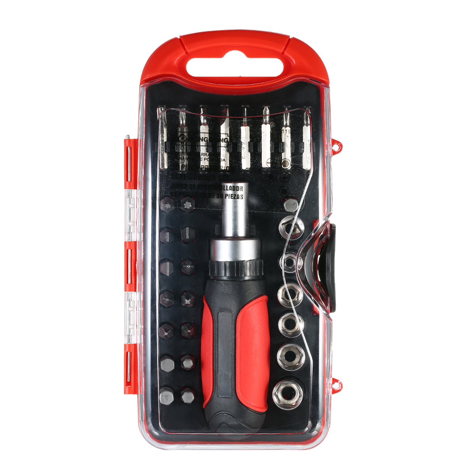 PENGGONG 30PCS Multi-purpose Ratchet Screwdriver Socket Screwdrivers with Hex Torx Slotted Phillips Bits Electrical Work Repair Tools Kit