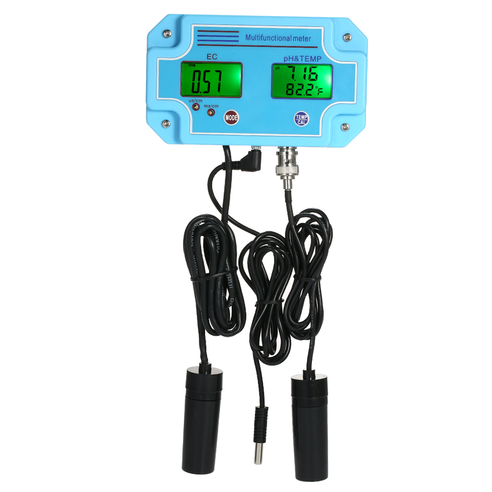 Professional 3 in 1 pH/EC/TEMP Meter Water Detector Multi-parameter Digital LCD Tri-Meter Multi-function Water Quality Monitor Multiparameter Water Quality Tester