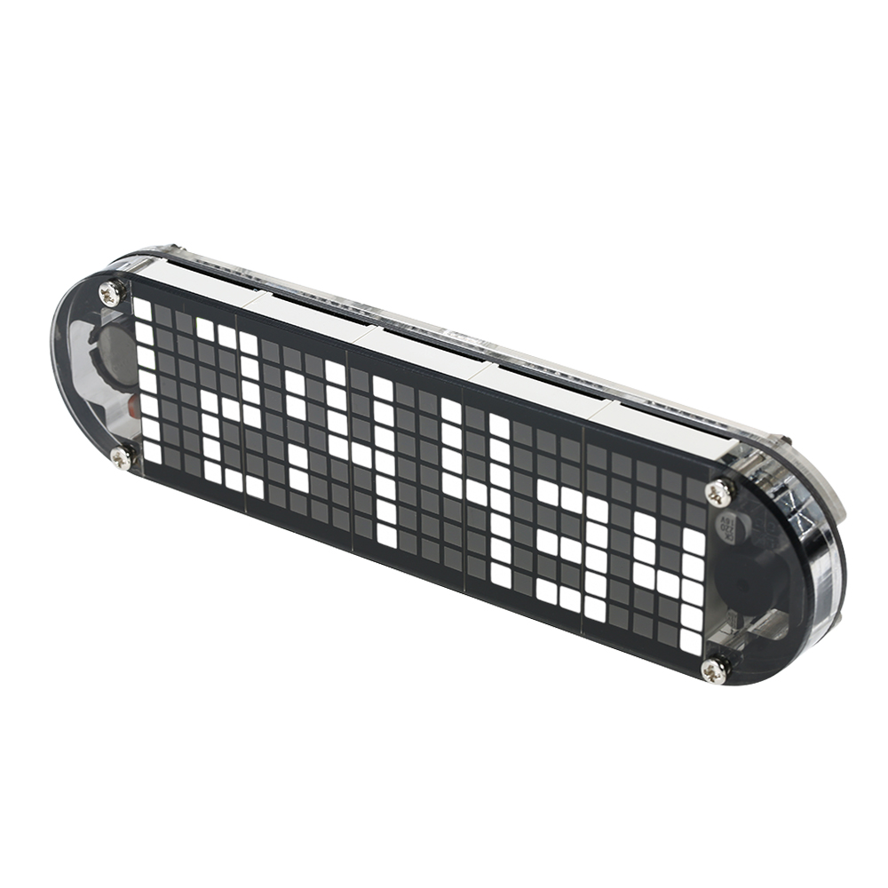 DS3231 High Accuracy DIY Digital Dot Matrix LED Alarm Clock Kit with Transparent Case Temperature Date Time Display