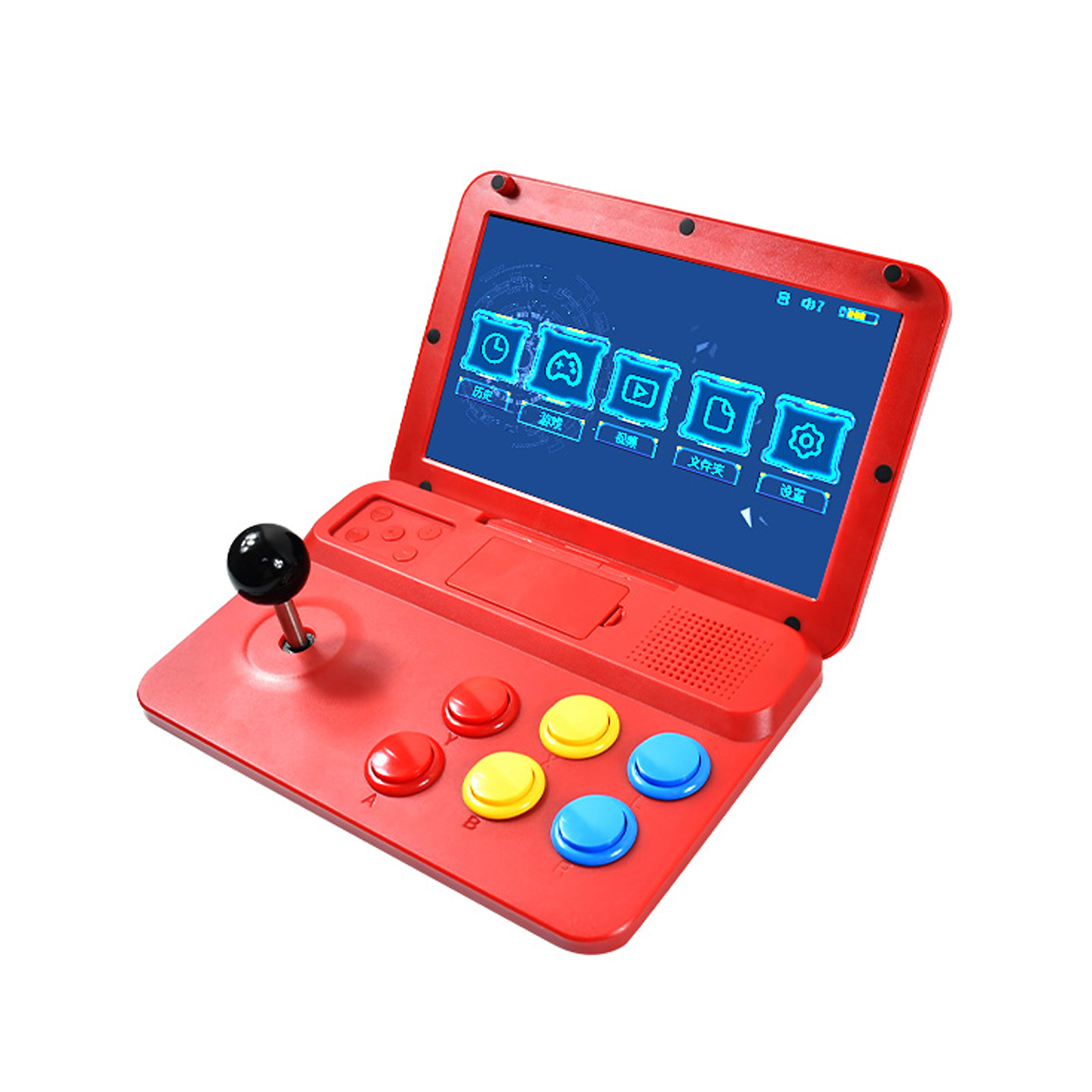 Powkiddy A13 Video Game Console Handheld Game Player Arcade Joystick Built-in 3000 Games 10-inch Screen Music Video Player HD Output Support Wired Gamepad Connection