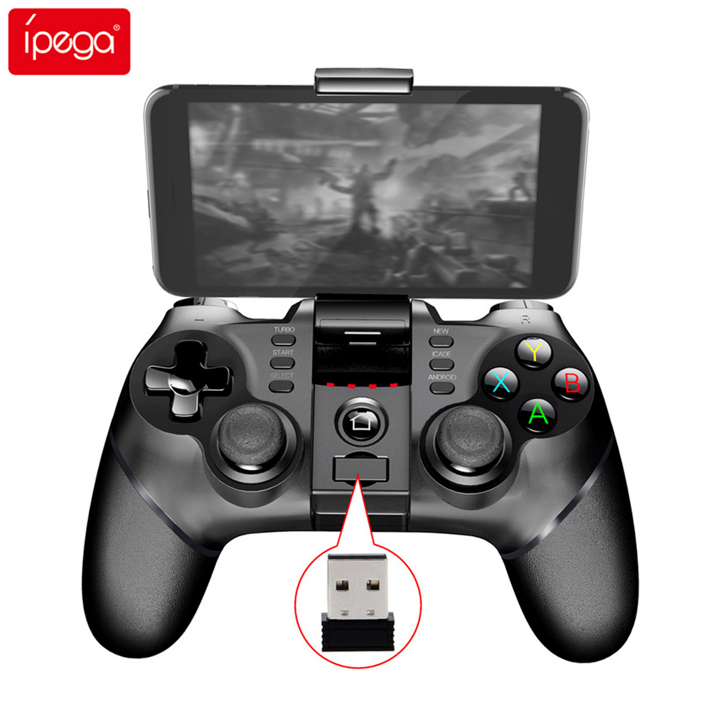 Ipega Gamepad PG-9076 BT 2.4G Wireless Game Console Controller Mobile Trigger Gaming Handle Joystick for Android TV PC P3  Black