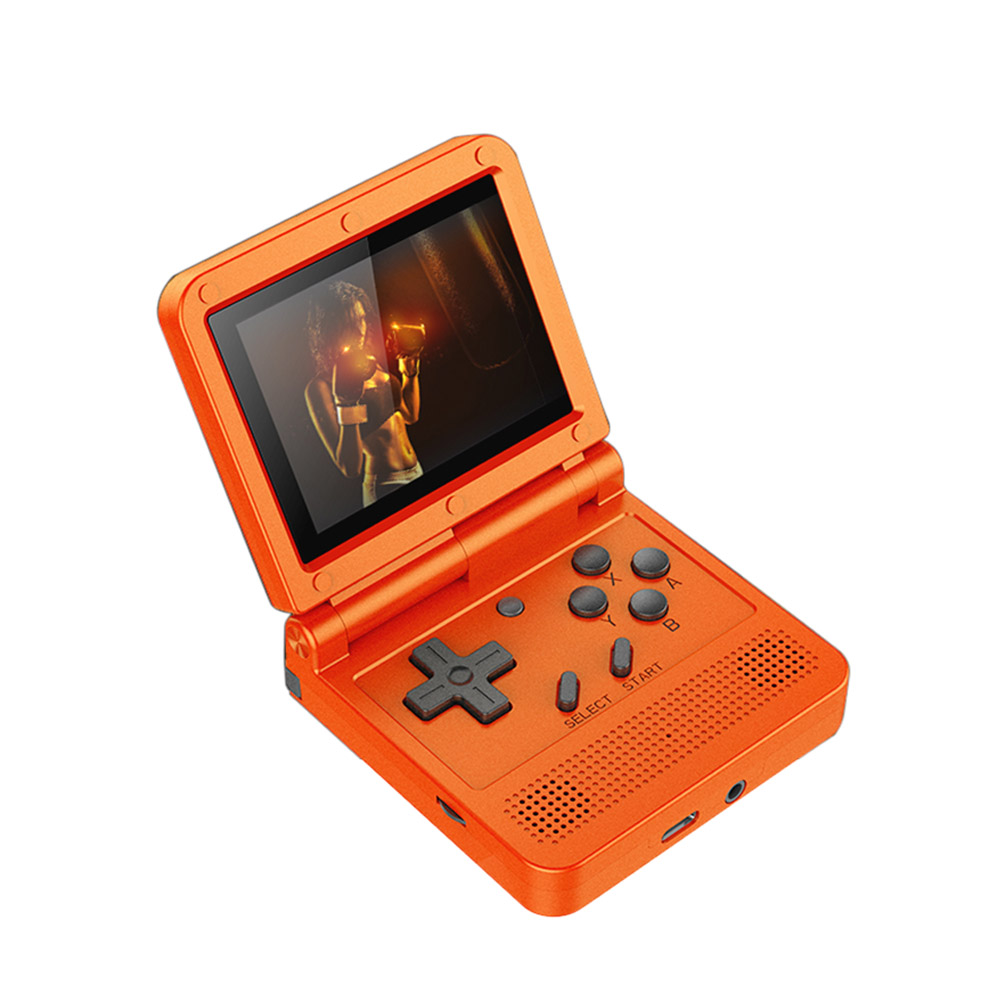 Flip Handheld Console 3-inch IPS Screen Open System Game Console with 16G TF Card Built in 2000 Games Portable Mini Retro Game Console for Kids