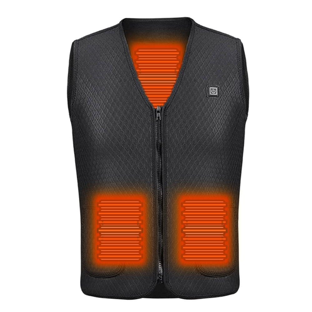 Fashion Men Women Electric Heated Vest Heating Waistcoat Thermal Warm Outdoor Jacket Winter USB Heater Black/Grey