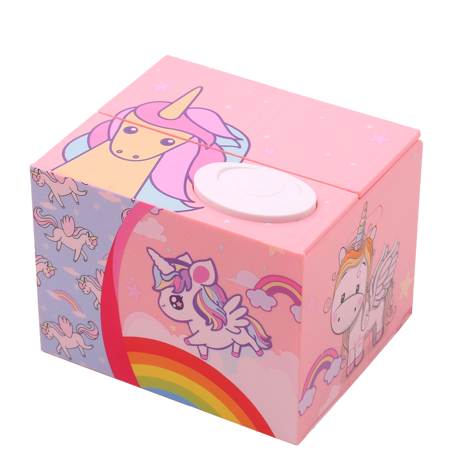 Unicorn Stealing Coin Bank Musical Piggy Bank Kids Money Bank Works with All Coins for Birthday Christmas Baby Shower Party Favor