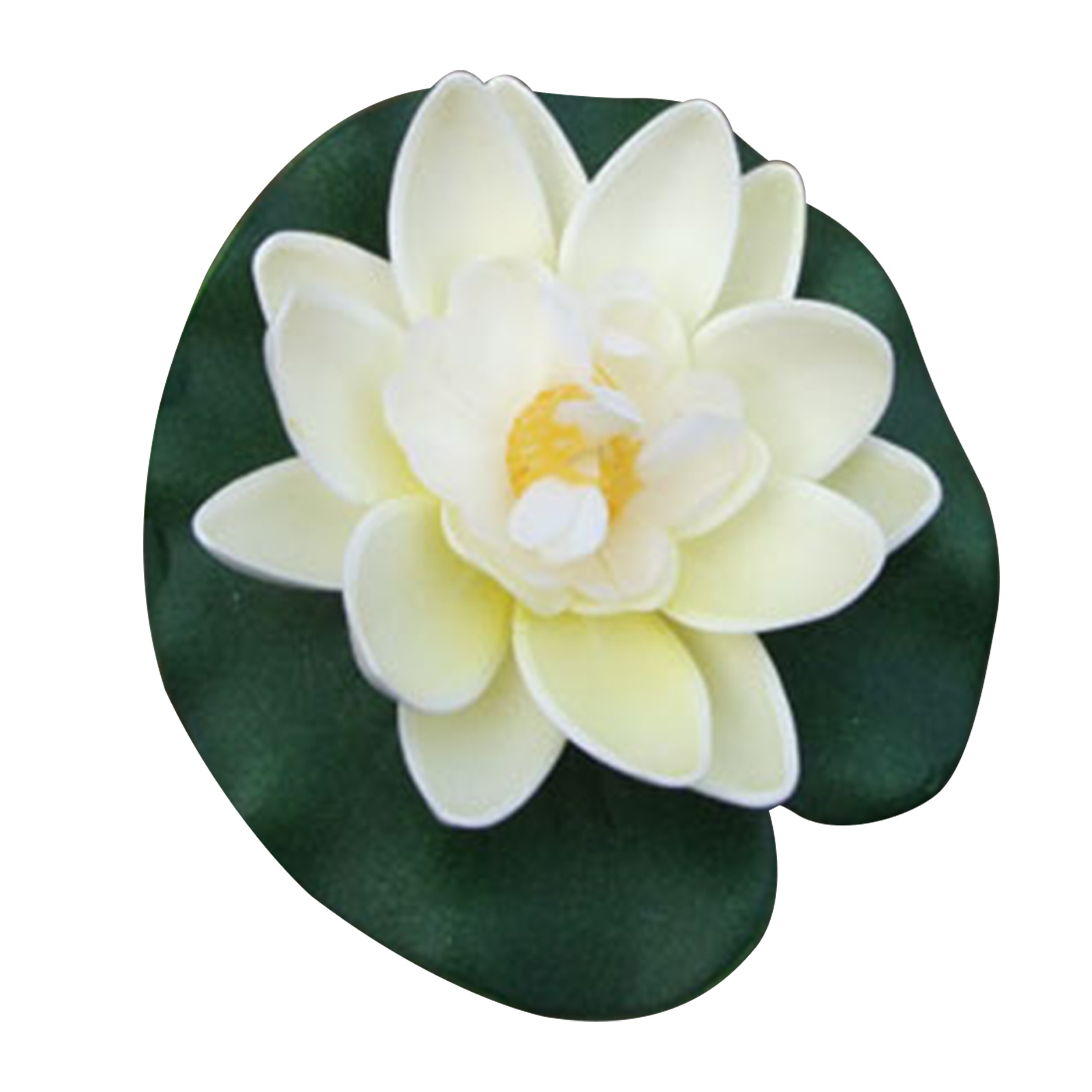 7 Inch Artificial Floating Lotus Flowers Water Ponds Foam Lotus Leaf Fake Lily Pad Floating Pool Home Pond Fish Tank Decoration Plants