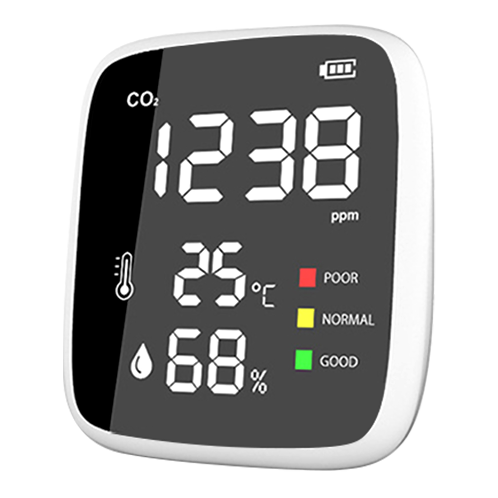 Air Quality Monitor Carbon Dioxide Meter Digital Thermometer Tester 3in1 for Test Temperature Humidity Carbon Dioxide