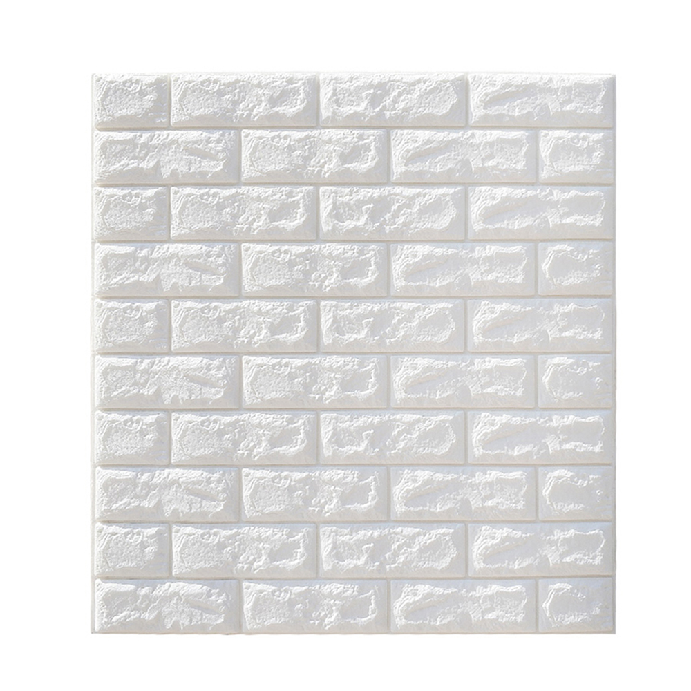 PE Foam 3D Wall Stickers Brick Pattern Self Adhesive Anti-collision Water-resistant Moistureproof Wallpaper Home Decor Bedroom Living Room TV Wall Background Decoration