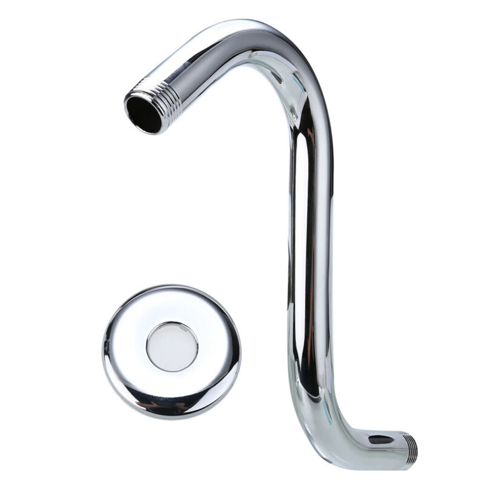 8 Inch Steel High Rise Extension S-Curved Goose Neck Shower Arm Bathroom