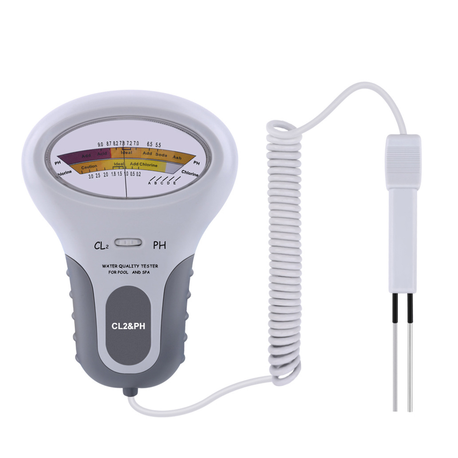 Water Quality Tester 2 in 1 PH and Chlorine Level CL2 Detector for Swimming Pool Spa