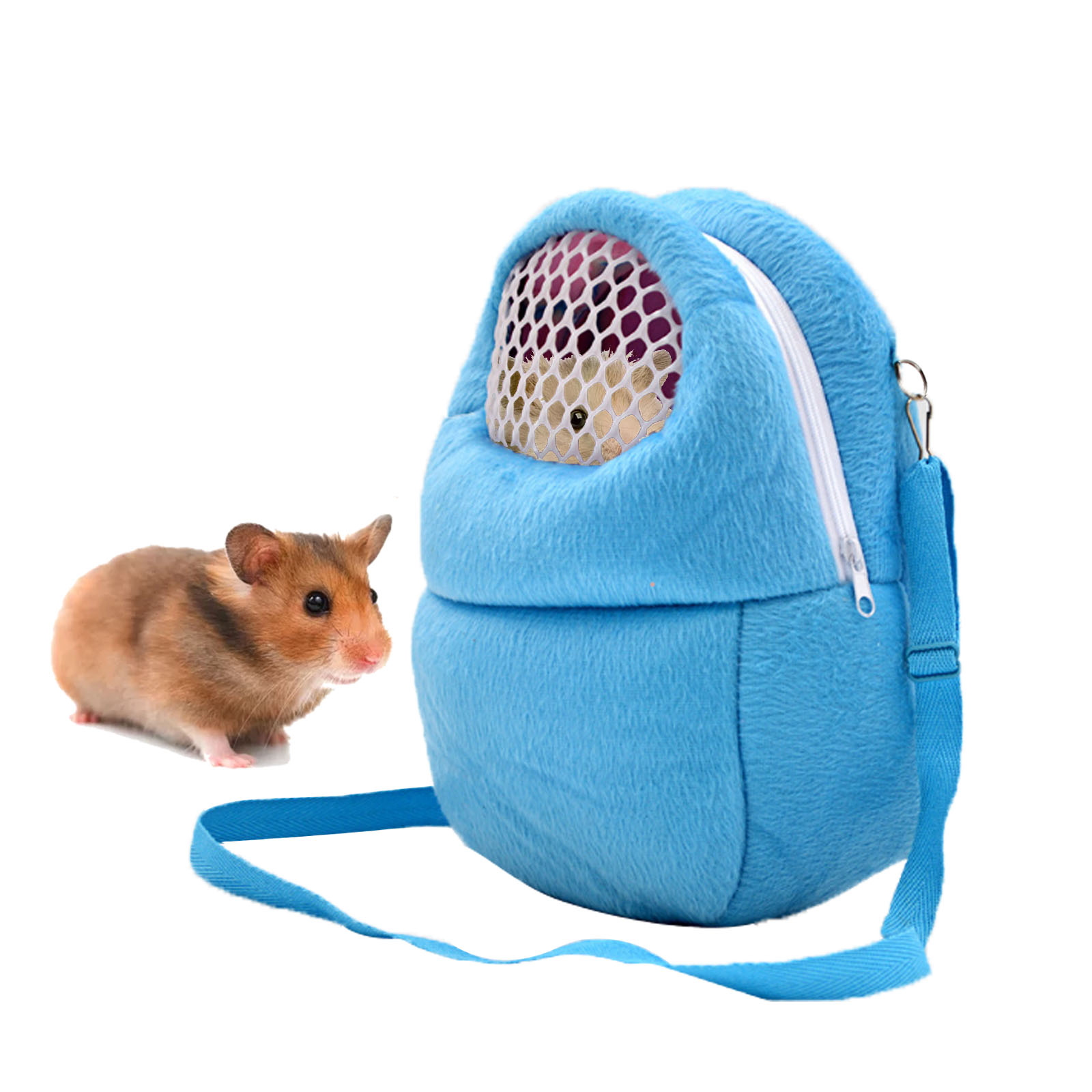 Pet Carrier Bag Breathable Portable Outgoing Travel Handbags Pouch with Adjustable Detachable Strap for Small Pets Hedgehog Hamster Guinea Pig