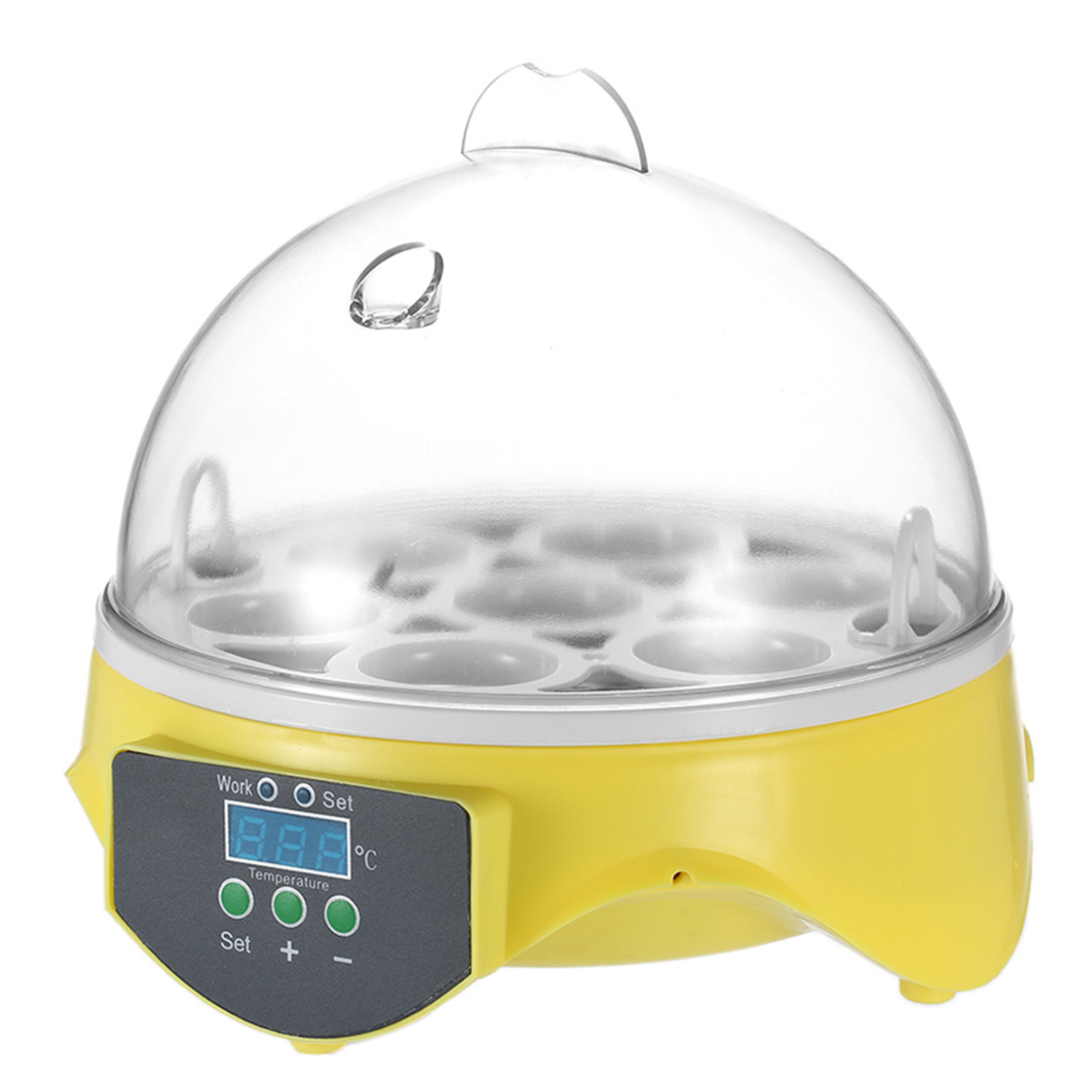 7 Eggs Mini Digital Egg Incubator Hatcher Transparent Eggs Hatching Machine Automatic Temperature Control for Chicken Duck Bird Eggs AC220V