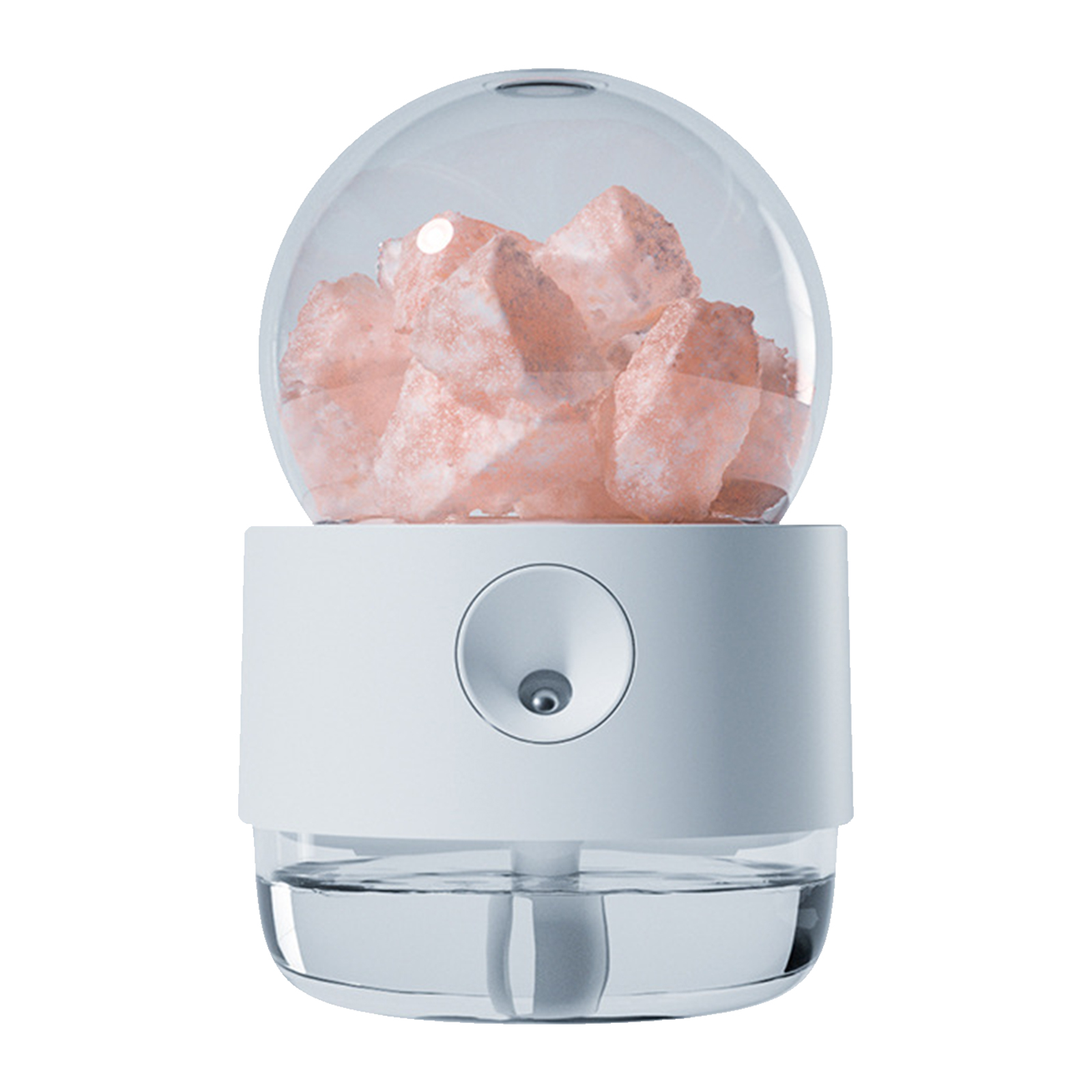 Crystal Salt Stone Humidifier Warm White Night Light 300mL Mist Humidifier Portable Quiet USB Essential Oil Diffuser Cool Mist Air Humidifier for Desktop Home Office Bedroom Car