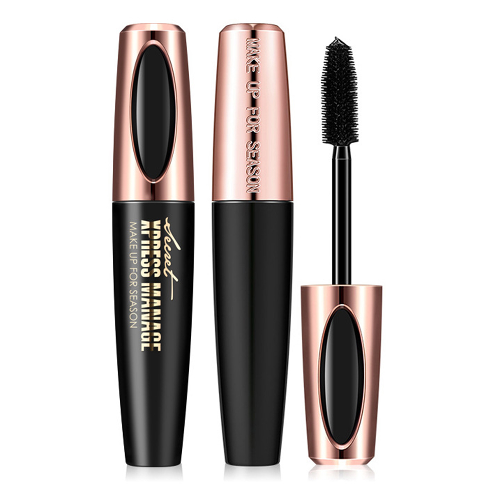 4D Silk Fiber Eyelash Mascara Long-lasting Extension Makeup Kit Black Natural Waterproof Eye Lashes