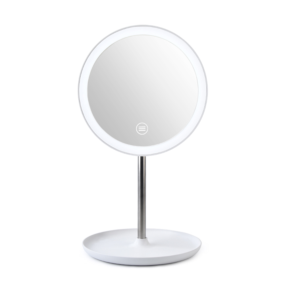 Fashion LED Light Makeup Mirror Table Lamp 360° Rotation Brightness Adjustable Beauty Cosmetic Mirror