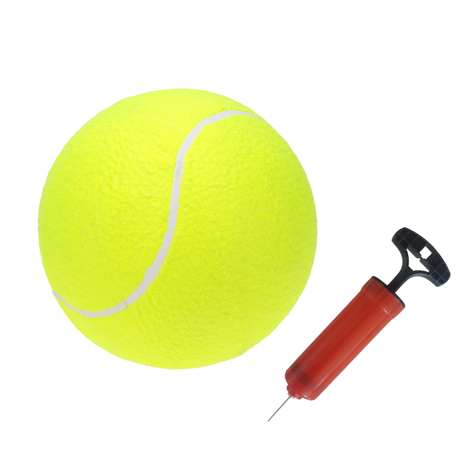 9.5‘’ Oversize Giant Tennis Balls Inflatable Tennis Ball with Pump Dog Toy Balls For Signature Children Adult Pets Dogs Cats Fun