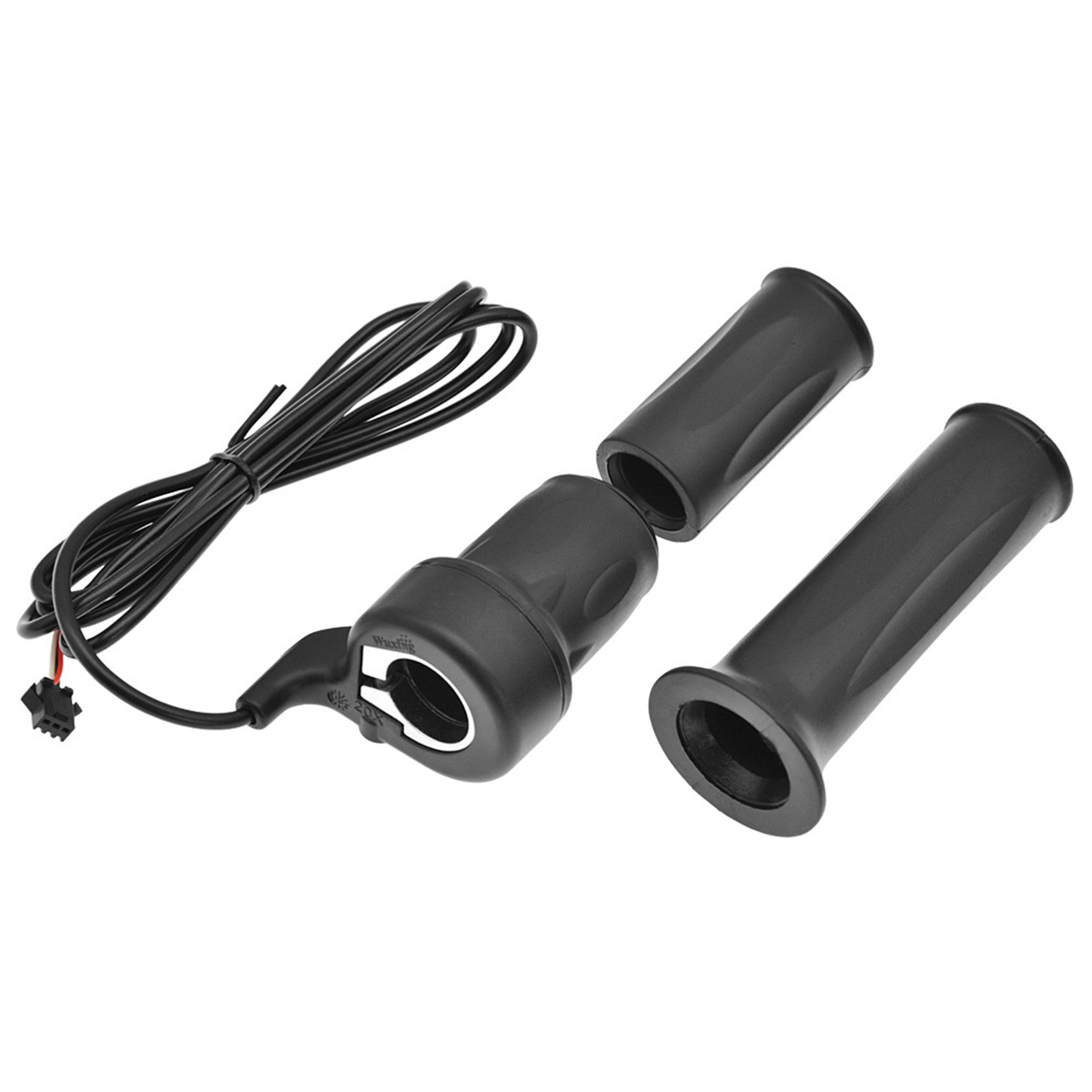 1 Set Electric Bike Handlebar Throttle Grip Ebike Rubber Twist Throttle Universal Speed Control Handle Thumb Throttle