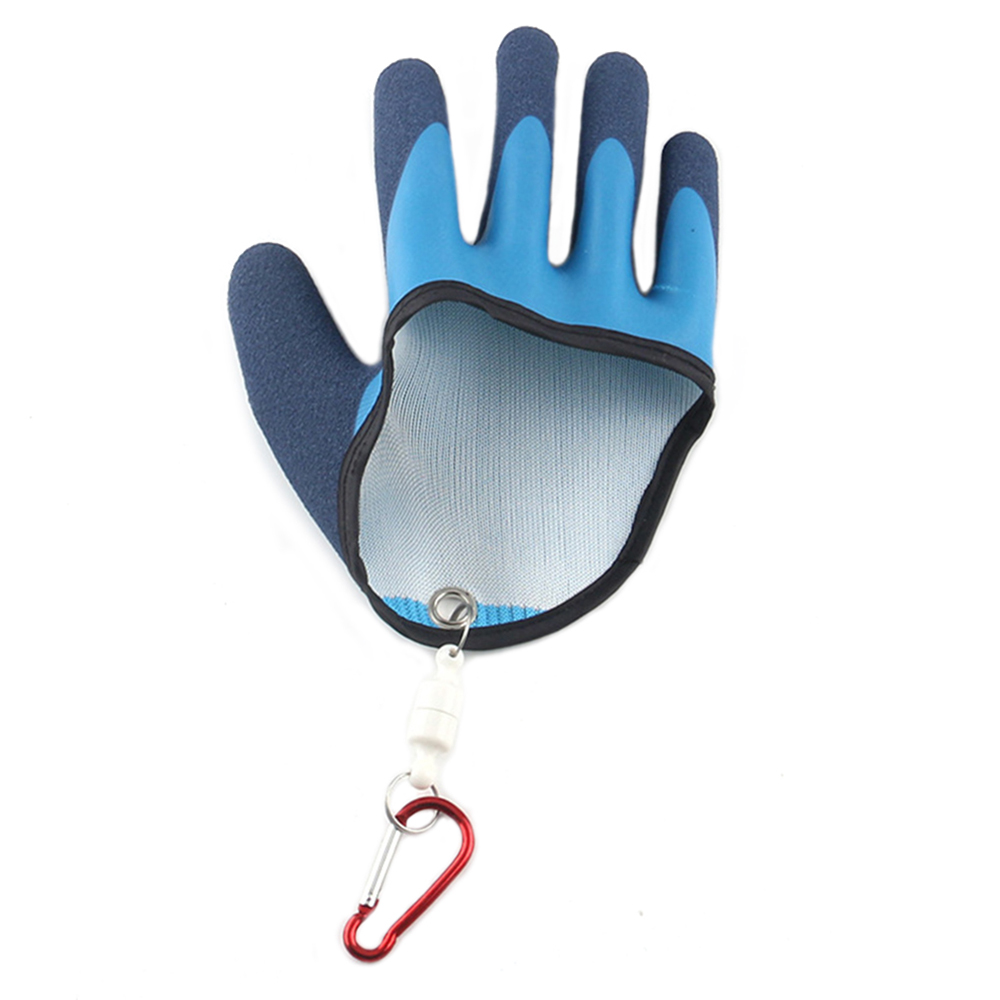 Fishing Glove Professional Fishermen Gloves with Magnet-release Non-slip Waterproof  Emulsion Protective Catching Fish Tools with Hook