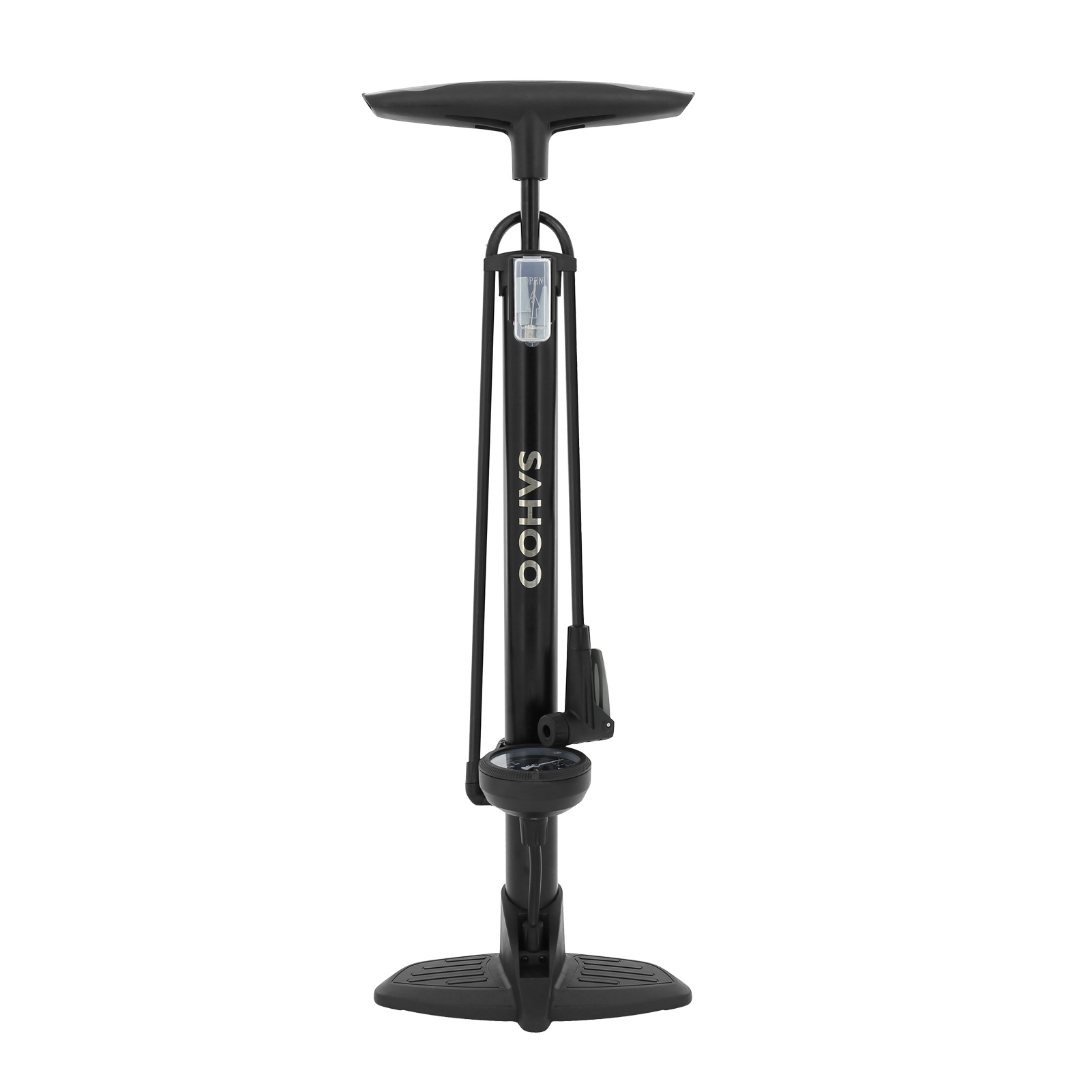 Bicycle Floor Pump 160PSI Bike Air Pump with Gauge Presta & Schrader Valves Tire Tube Inflator with Multifunction Ball Needle Bike Tire Pump Cycling Air Inflator