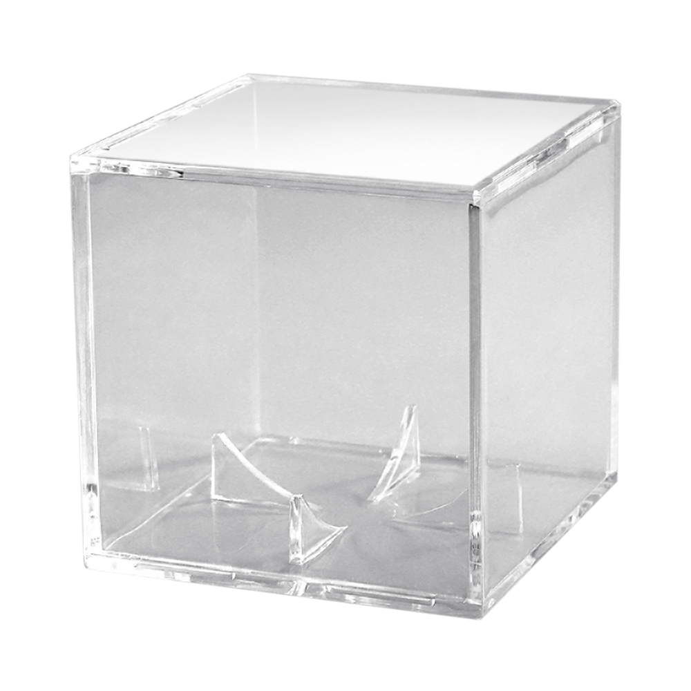 Baseball Display Case UV Protection Acrylic Cube Baseball Holder Square Clear Supports Box for 9'' Ball