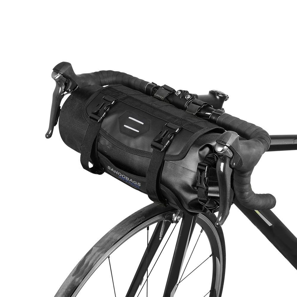 Bicycle Bag Waterproof Cycling Mountain Road MTB Bike Front Frame Handlebar Pannier Dry Bag with Roll Top Closure 3L-7L Adjustable