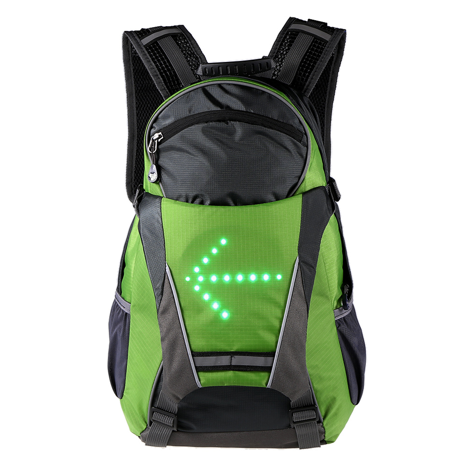 18L Cycling Bicycle Bike Backpack LED Turn Signal Light Reflective Bag Pack Outdoor Safety Night Riding Running Camping