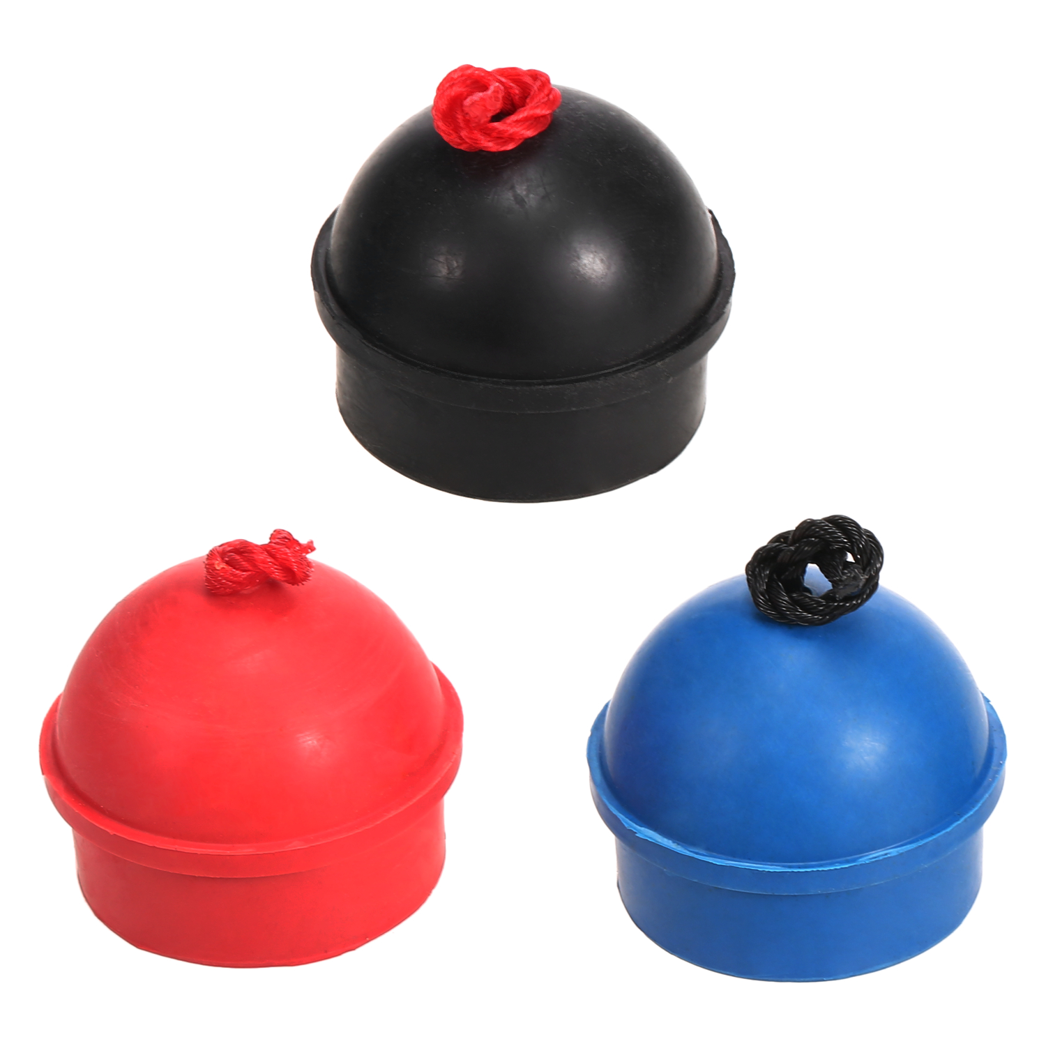 3PCS Cue Chalk Holder Rubber Billiards Chalk Holder Pool Cue Chalk Case with String