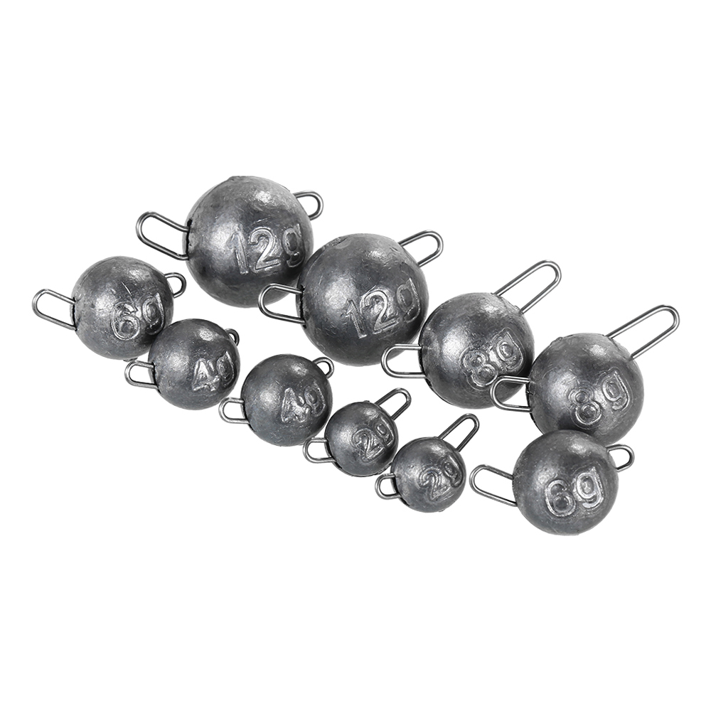 10PCS Sinker Weight 2g/4g/6g/8g/12g Terminal Tackle Fishing Tackle Jig Head Lead Sinker