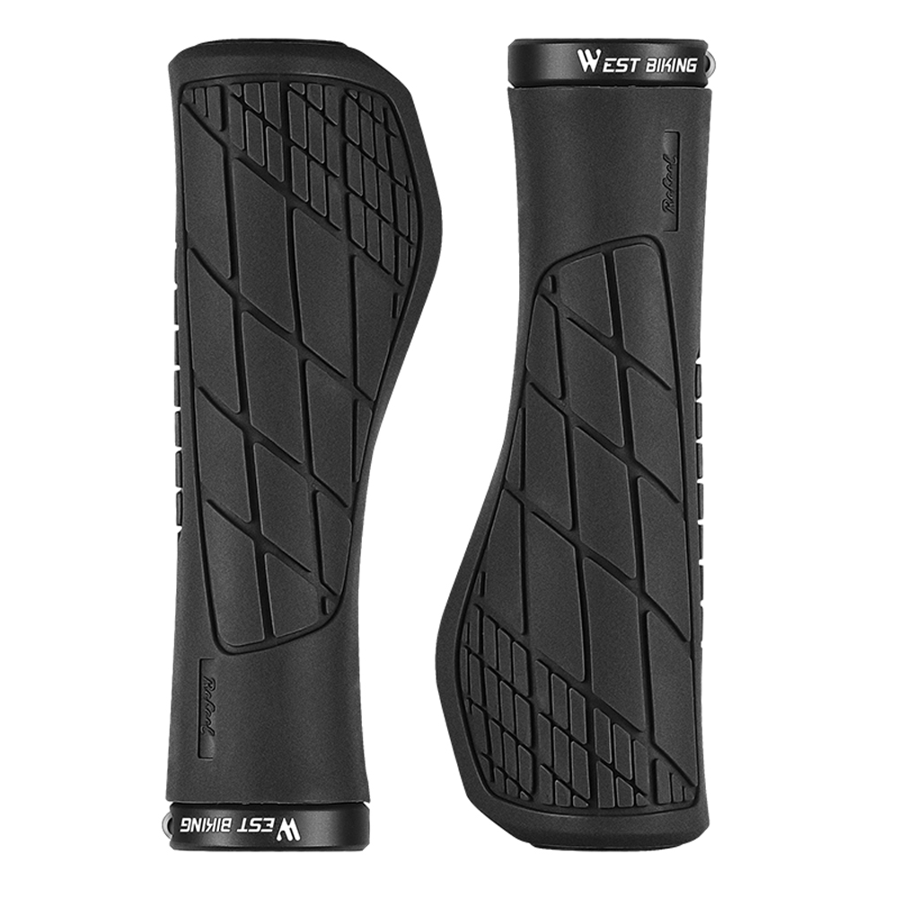 A Pair of Silicone Bicycle Grips Soft MTB Road Bike Handlebar Shockproof Anti-Slip Ergonomic Cycling Handlebar Grips