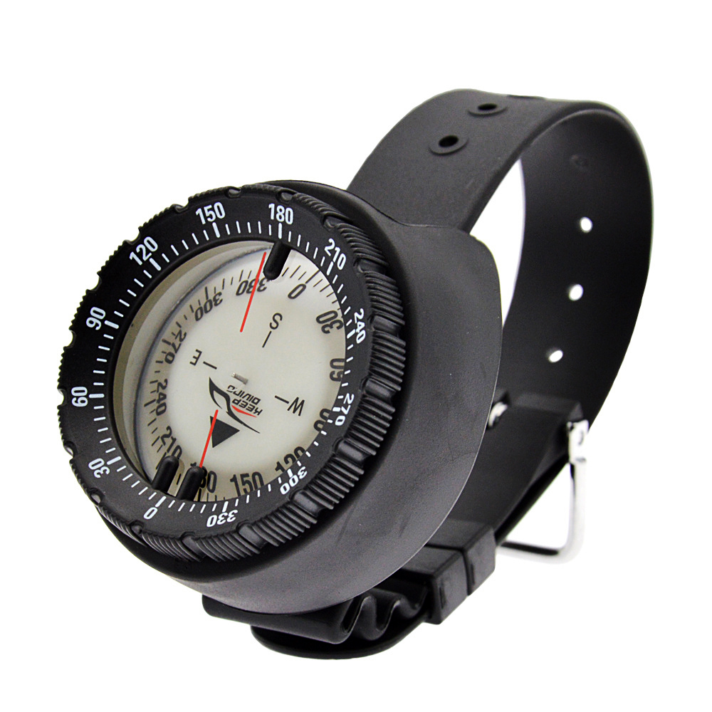 Underwater Compass Luminous Compass Wrist Diving Compass High Precision Professional Compass for Diving Hiking Cycling Camping