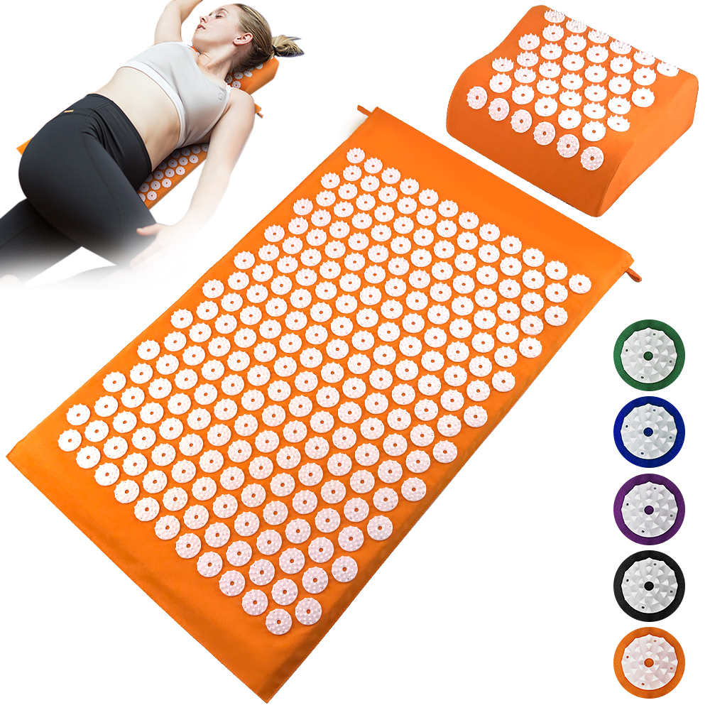 Acupuncture Mat Pillow Set Acupressure Mat Cushion Massage Pillow Pad for Full Body Massage Cushion