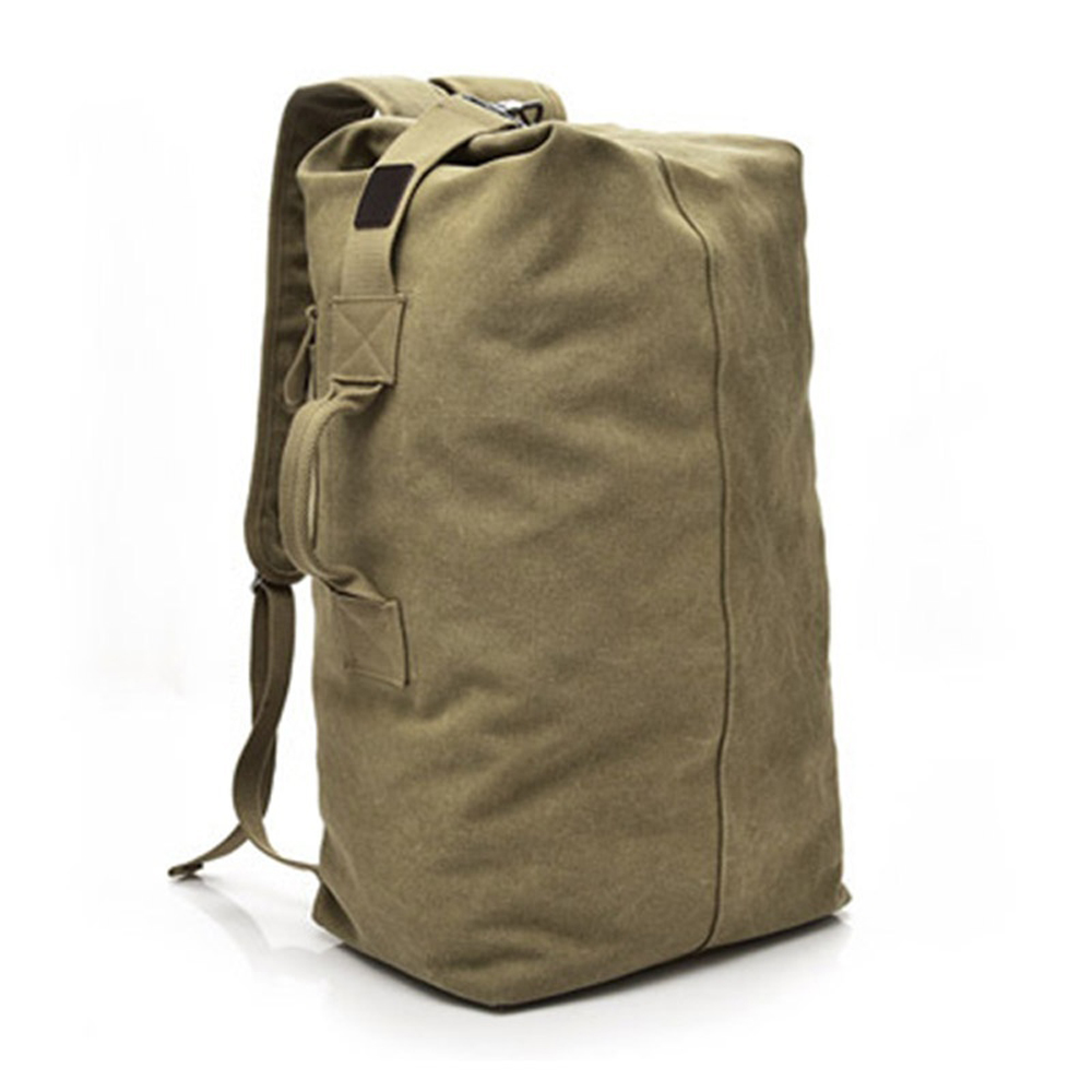 Multifuctional Outdoor Male Female Backpack Fashion Korean Students Schoolbag Bucket Bag Travel Recreation Large Capacity Canvas Knapsack