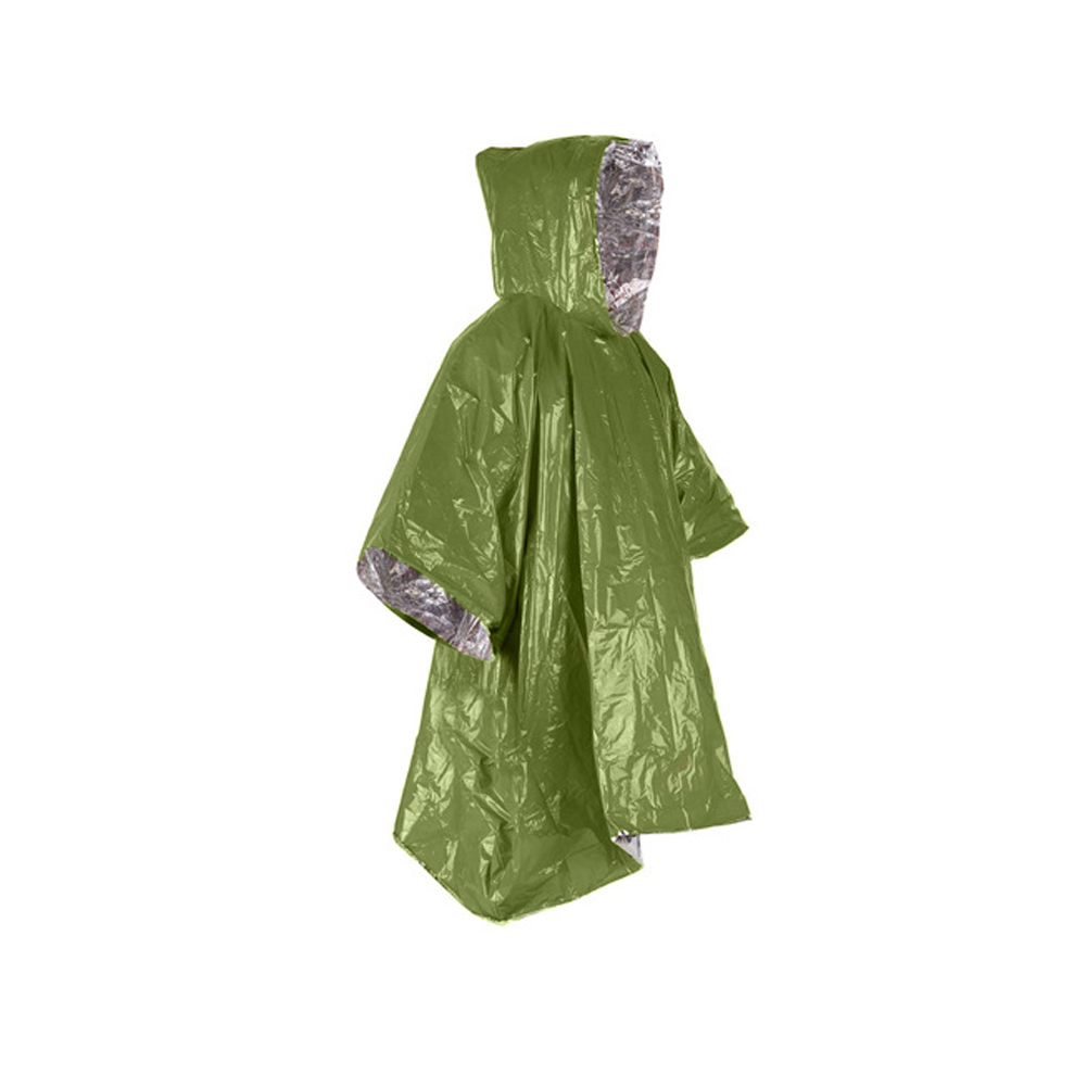 Outdoor Emergency Waterproof Rain Poncho Weather Resistant Raincoat Thermal Blanket Survival Gear Ultralight for Camping Hiking Outdoor Adventure Activities