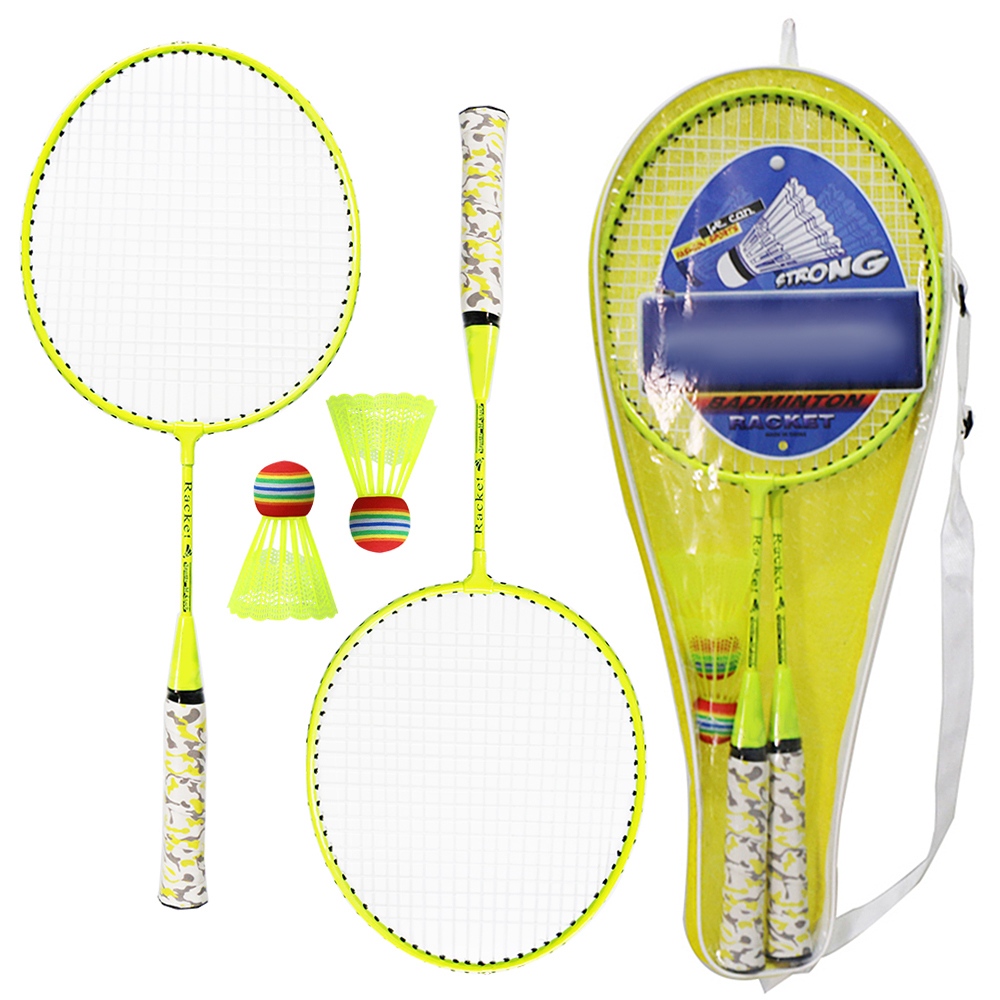 1 Pair Badminton Rackets with Balls 2 Player Badminton Set for Children Indoor Outdoor Sport Game
