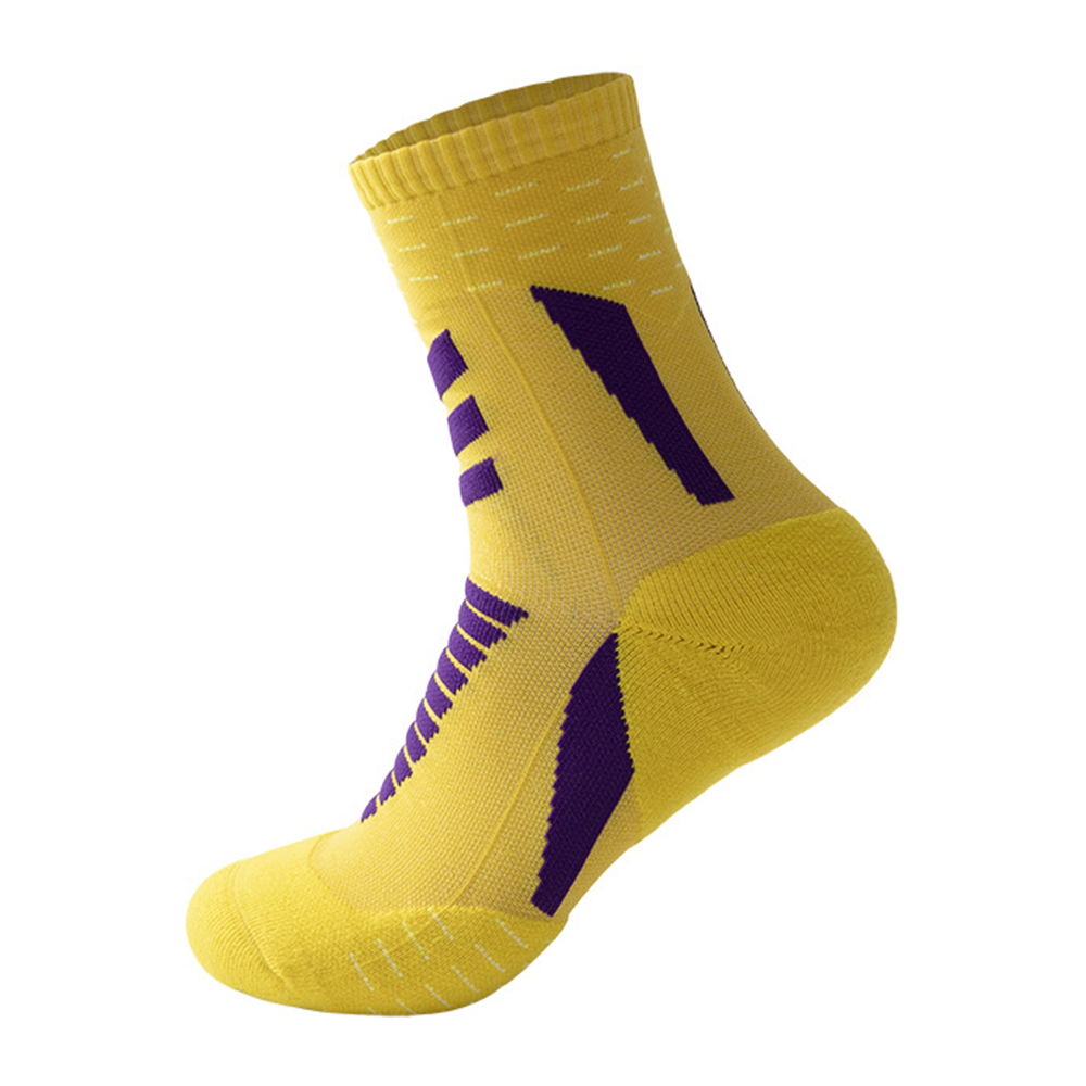 Men's Anti Slip Athletic Socks Sports Grip Socks for Basketball Soccer Volleyball Running Trekking Hiking Absorption Moisture Wicking Socks