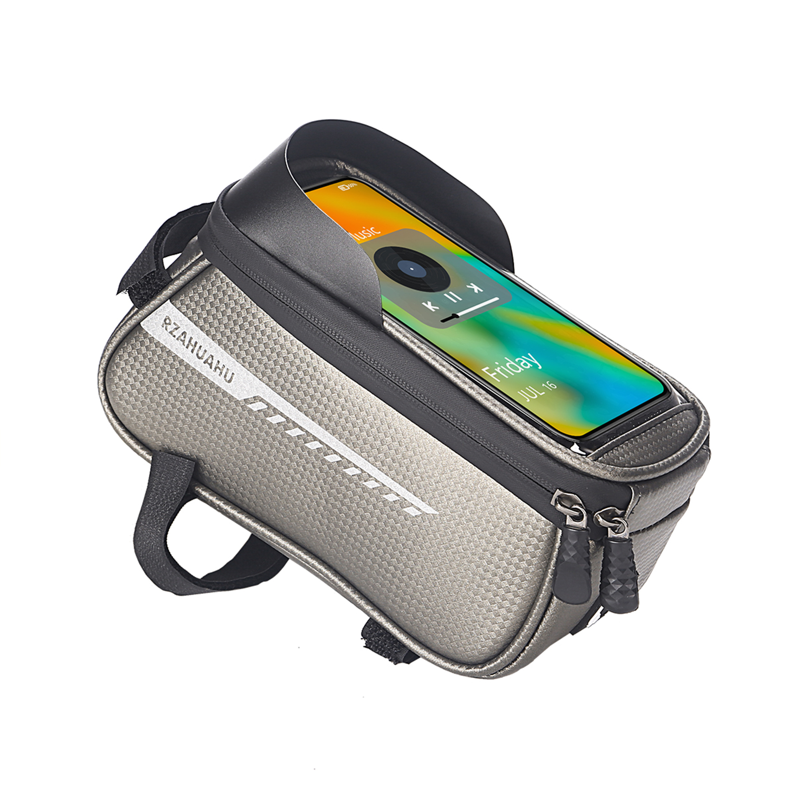 Waterproof Bicycle Phone Mount Bags Front Frame Top Tube Bag with Touchscreen Phone Holder Case Cycling Bike Tool Storage Bag Pack