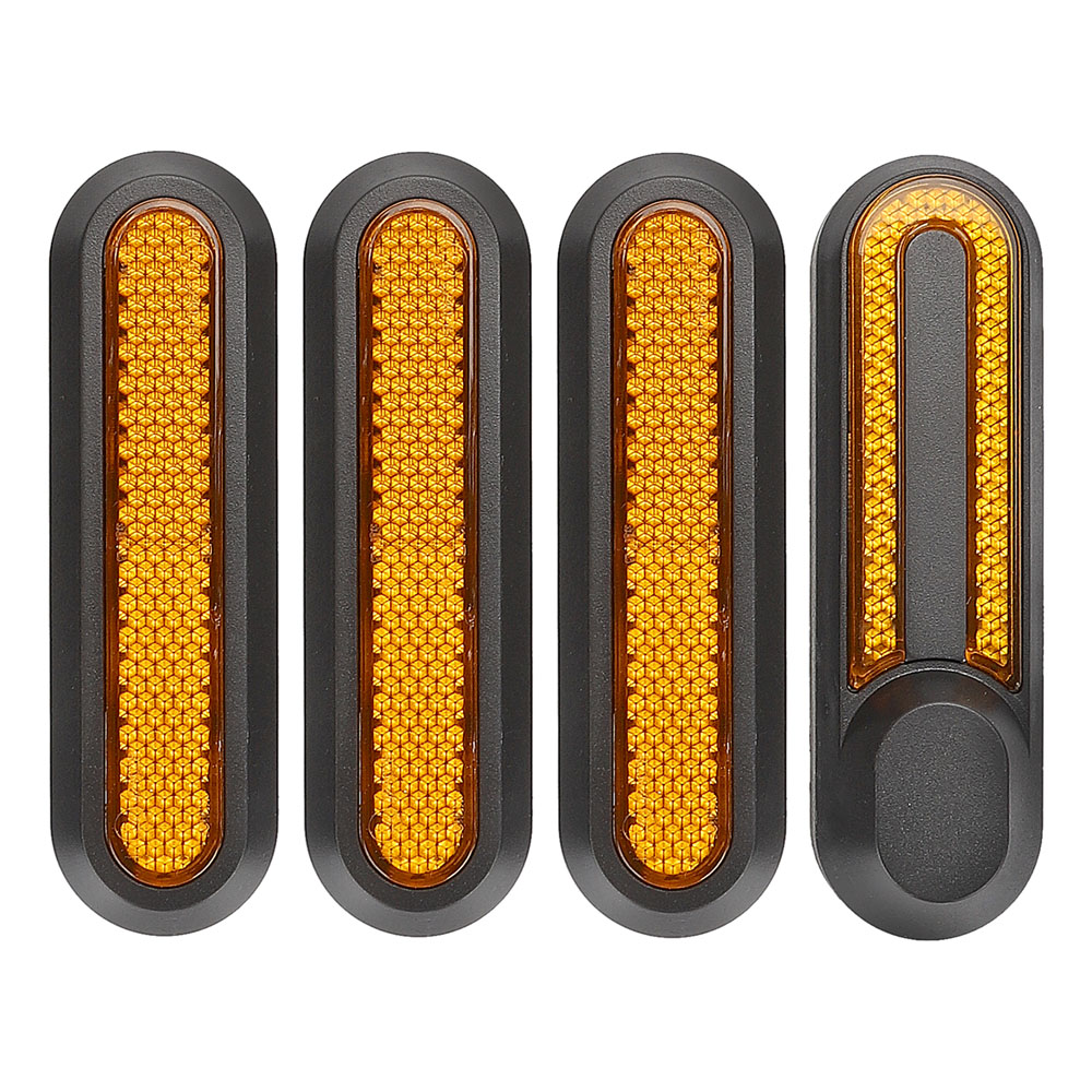 Set of 4 Electric Scooter Wheel Hubs Cap Fork Reflective Strips Wheel Side Decorative Cover with Screws Compatible with M365/PRO/PRO2/1S/Lite/G30 Max