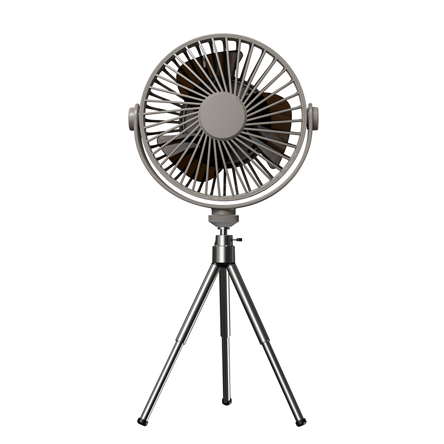 Outdoor Camping Fan Tripod Stand Desktop Wall-mounted Air Cooling Device Multifunction Home Appliances with Night Light Function