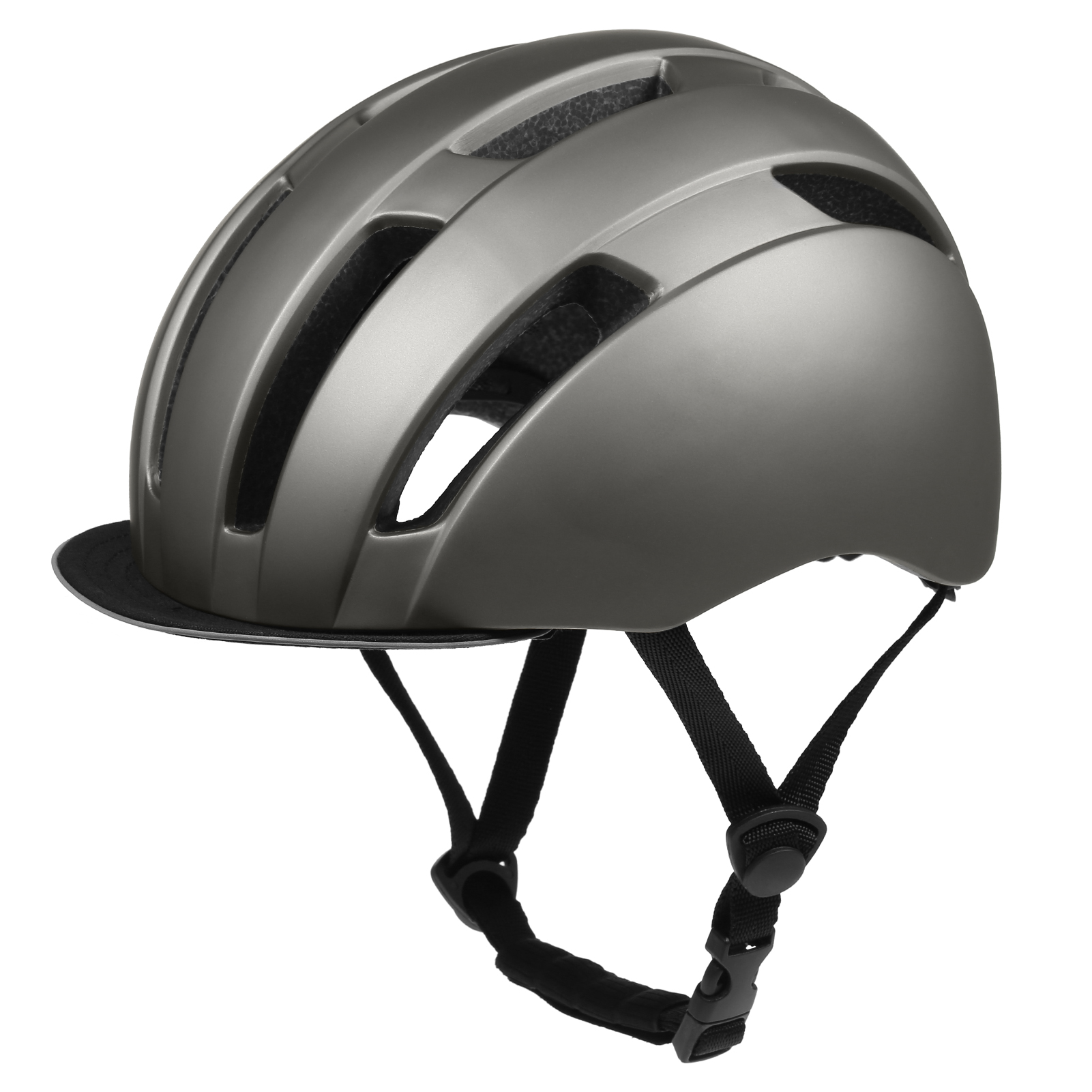 Bike Helmet with Detachable Cap-style Visor Men Women Breathable Bicycle Helmet