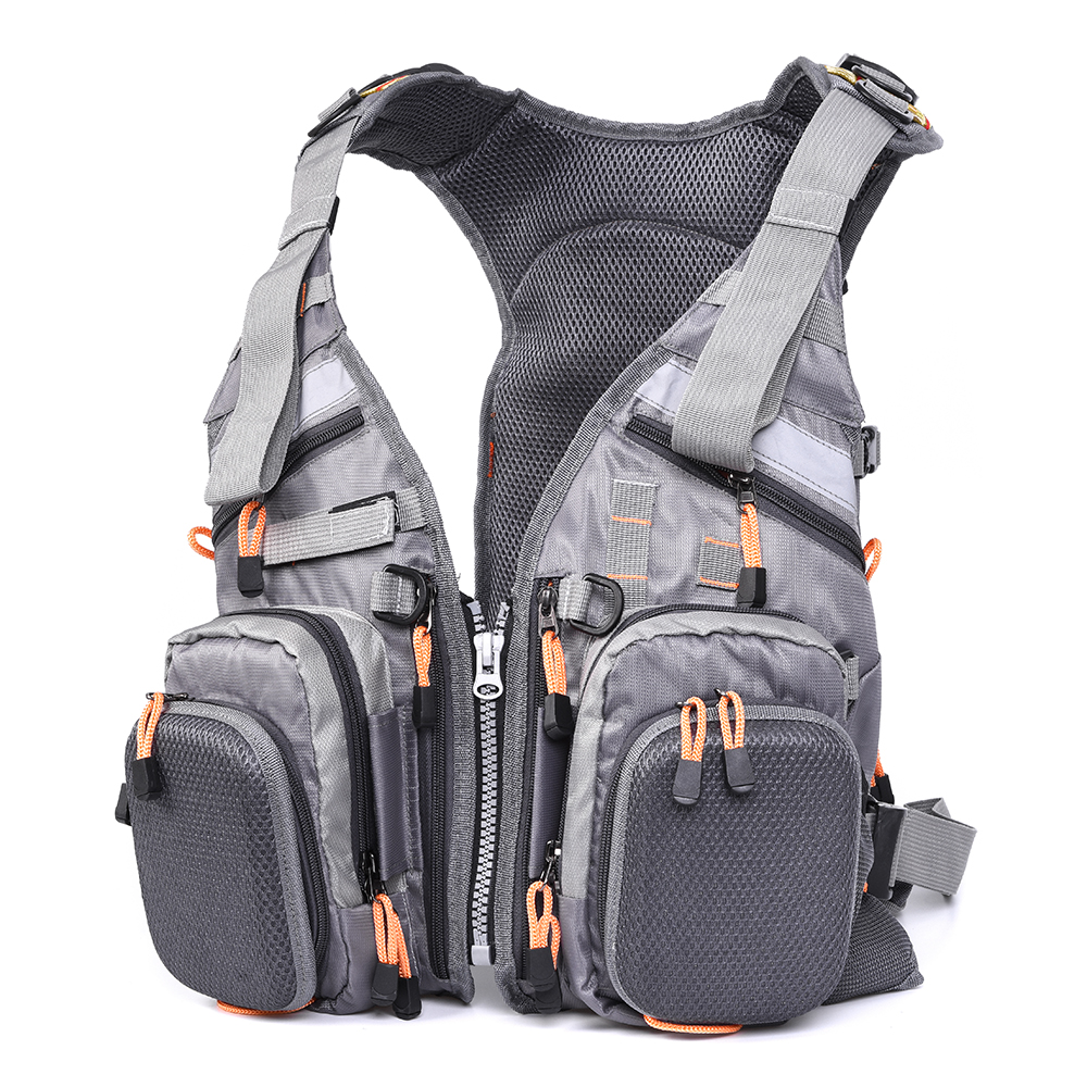 Blusea Mesh Fly Fishing Vest Backpack Breathable Outdoor Fishing Vest