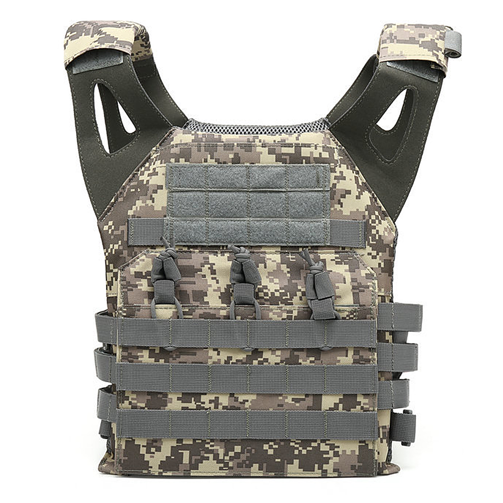 Tactical Vest Outdoor Molle Breathable Vest Game Protective Vest Adjustable Training Vest for Hunting Camping Hiking
