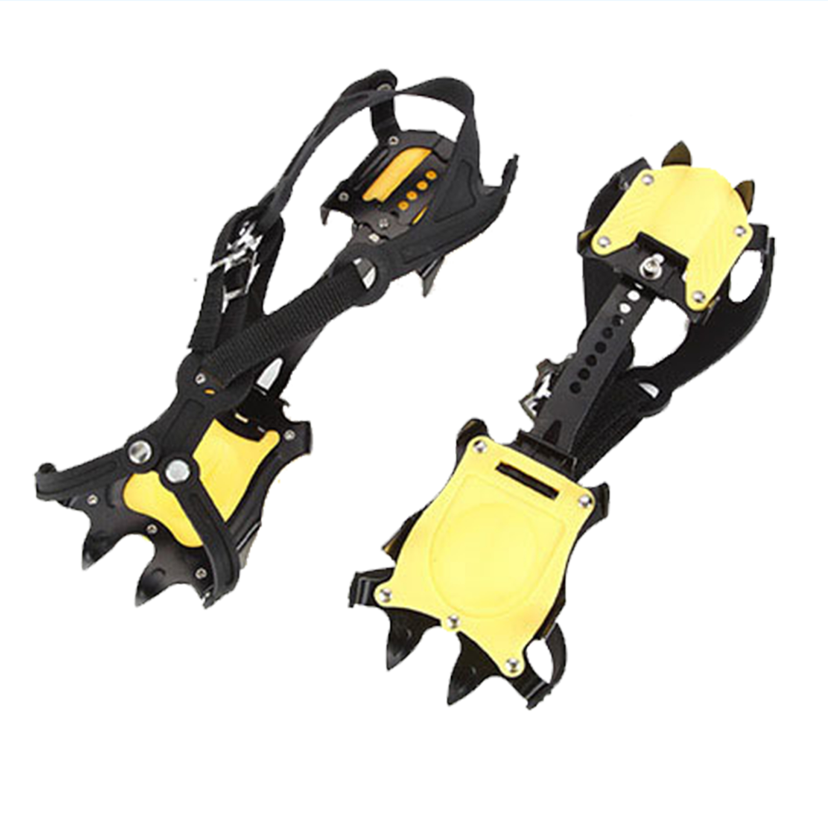 10Teeth Claws Crampon Winter Snow Spikes Ski Ice Shoe-Covers Steel Grippers Cleats for Climbing Walking Hiking on Snow Ice Dirt
